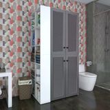 Kenzlife Membran Çamaşır-Kurutma Makinesi Dolabı Kapaklı Fedyenka Sol Gribyz 180*090*60 Mebran Kapak Mdf Gövde Banyo Arkalıksız