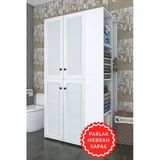 Kenzlife Membran Çamaşır-Kurutma Makinesi Dolabı Kapaklı Foka Byzbyz 180*090*60 Mebran Kapak Suntalam Gövde Banyo Arkalıksız