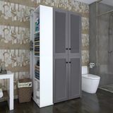 Kenzlife Membran Çamaşır-Kurutma Makinesi Dolabı Kapaklı Foka Sol Gribyz 180*090*60 Mebran Kapak Suntalam Gövde Banyo Arkalıksız