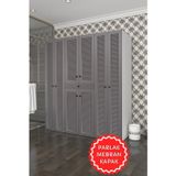 Kenzlife Membran Çamaşır-Kurutma Makinesi Dolabı Nazzam Gribyz 187*170*60 Çekmeceli Raflı Mebran Kapak Mdf Gövde Banyo