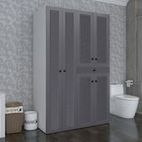 Kenzlife membran çamaşır-kurutma makinesi dolabı şahrur sol gribyz 187*120*60 çekmeceli mebran kapak suntalam gövde bany