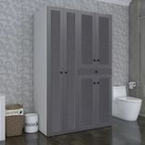 Kenzlife Membran Çamaşır-Kurutma Makinesi Dolabı Şahrur Sol Gribyz 187*120*60 Çekmeceli Mebran Kapak Suntalam Gövde Banyo