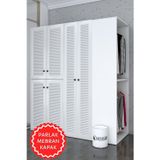 Kenzlife membran çamaşır-kurutma makinesi dolabı ve giysi dolabı bistami sağ byzbyz panjur 180*160*60 mebran kapak sunta