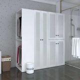 Kenzlife Membran Çamaşır-Kurutma Makinesi Dolabı Ve Giysi Dolabı Bistami Sol Byzbyz Panjur 180*160*60 Mebran Kapak Mdf Gövde