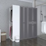 Kenzlife membran çamaşır-kurutma makinesi dolabı ve giysi dolabı bistami sol gribyz panjur 180*160*60 mebran kapak sunta