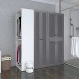 Kenzlife Membran Çamaşır-Kurutma Makinesi Dolabı Ve Giysi Dolabı Bistami Sol Gribyz Panjur 180*160*60 Mebran Kapak Suntalam Gövde