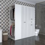 Kenzlife membran çamaşır-kurutma makinesi dolabı ve giysi dolabı çekmeceli eşari sol byzbyz 187*160*60 mebran kapak MDF