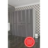 Kenzlife Membran Çamaşır-Kurutma Makinesi Dolabı Ve Giysi Dolabı Suyuti Sol Gribyz Panjur 180*170*60 Mebran Kapak Suntalam Gövde Banyo