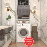 Kenzlife Membran Çamaşır Makinesi Dolabı Hayzum Gribyz Çerçeve 180*66*55 Mebran Kapak Suntalam Gövde - Beyaz - renk