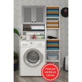 Kenzlife Membran Çamaşır Makinesi Dolabı Hayzummaks Gribyz Panjur 180*66*55 Mebran Kapak Suntalam Gövde - GRİBYZ