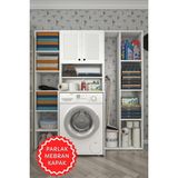 Kenzlife Membran Çamaşır Makinesi Dolabı Hayzummega Byzbyz Panjur 180*156*55 Mebran Kapak Suntalam Gövde - Beyaz