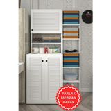 Kenzlife membran çamaşır makinesi dolabı kasparovmaks byzbyz panjur 180*096*55-20 mebran kapak MDF gövde banyo kapaklı a