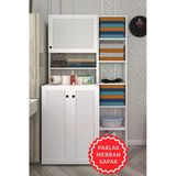 Kenzlife Membran Çamaşır Makinesi Dolabı Kasparovmaks Byzbyz Panjur 180*096*55-20 Mebran Kapak Mdf Gövde Banyo Kapaklı Arkalıksız