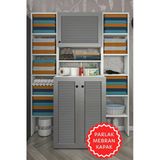 Kenzlife Membran Çamaşır Makinesi Dolabı Kasparovmaksduble Gribyz Panjur 180*126*55-20 Mebran Kapak Suntalam Gövde Banyo Kapaklı Arkalıksız