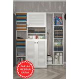Kenzlife membran çamaşır makinesi dolabı kasparovmega byzbyz panjur 180*156*55-20 mebran kapak MDF gövde banyo kapaklı a