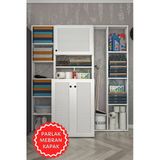 Kenzlife Membran Çamaşır Makinesi Dolabı Kasparovmega Byzbyz Panjur 180*156*55-20 Mebran Kapak Mdf Gövde Banyo Kapaklı Arkalıksız