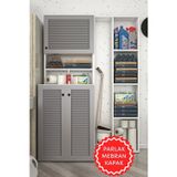 Kenzlife membran çamaşır makinesi dolabı kasparovsüpürge gribyz panjur 180*126*55-20 mebran kapak MDF gövde banyo kapakl