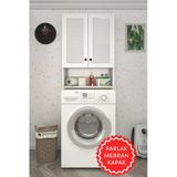 Kenzlife Membran Çamaşır Makinesi Dolabı Sinem Byzbyz Panjur 180*066*30 Mebran Kapak Mdf Gövde Kiler Kapaklı Arkalıklı
