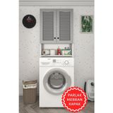 Kenzlife membran çamaşır makinesi dolabı sinem gribyz panjur 180*066*30 mebran kapak suntalam gövde kiler kapaklı arkalı