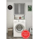 Kenzlife Membran Çamaşır Makinesi Dolabı Sinem Gribyz Panjur 180*066*30 Mebran Kapak Suntalam Gövde Kiler Kapaklı Arkalıklı