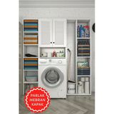 Kenzlife Membran Çamaşır Makinesi Dolabı Sinemmega Byzbyz Panjur 180*156*30 Mebran Kapak Suntalam Gövde Kapaklı Arkalıklı Raflı