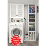 Kenzlife membran çamaşır makinesi dolabı sinemsüpürge byzbyz panjur 180*126*30 mebran kapak MDF gövde kapaklı arkalıklı