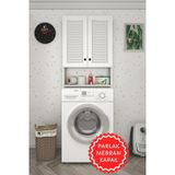 Kenzlife membran çamaşır makinesi dolabı veronika byzbyz panjur 180*066*20 mebran kapak suntalam gövde çift kapaklı arka