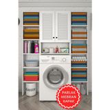 Kenzlife membran çamaşır makinesi dolabı veronikamaksduble byzbyz panjur 180*126*20 mebran kapak MDF gövde arkalıksız ra