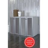 Kenzlife Membran Çamaşır&Kurutma&Bulaşık Makinesi Dolabı Tatyanakare Gribyz 90*140*60 Mebran Kapak Mdf Gövde Kapaklı Arkalıksız