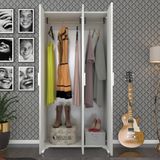 Kenzlife Menekşe 3 Kapaklı Kapılı 168x80x42 CM Beyaz Gardrop
