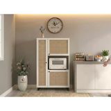 Kenzlife Mini Fırın Dolabı Alpkuntsol Mat Beyaz 148*90*30 Hazeran Kare Kapak Suntalam Gövde