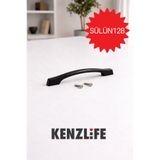 Kenzlife mobilya kulpu sülün 128 mm siyah plastik dolap kulbu 01 adet kulp gardırop vida dahildir