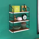 Kenzlife Mutfak Banyo Duvar Rafı Junzi Mat Ceviz Suntalam 070(Y)*40(G)*15(D)3 Katlı