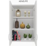 Kenzlife mutfak dolabı idil 060.060.32 byz 2 raflı kapaklı ofis banyo kiler evrak kitaplık - Beyaz