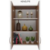 Kenzlife mutfak dolabı idil 060.060.32 cvz 2 raflı kapaklı ofis banyo kiler evrak kitaplık - Ceviz