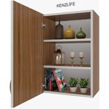 Kenzlife mutfak dolabı irem 090.060.32 cvz 2 raflı kapaklı ofis banyo kiler evrak kitaplık - Ceviz