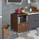 Kenzlife ocak dolabı demi cvz 85*60*57 mutfak modül mini fırın ankastre ocak için - Kapaklı - Kahverengi - Beyaz