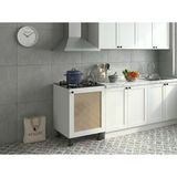 Kenzlife Ocak Dolabı Kamuran Mat Beyaz 85*60*56 Hazeran Kare Kapak Mdf Gövde Arkalıksız