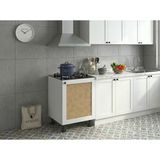 Kenzlife Ocak Dolabı Kamuran Mat Beyaz 85*60*56 Jut Kare Kapak Suntalam Gövde Arkalıksız