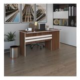 Kenzlife Ofis Masasi Kamikaze Cvz Sol 75*140*80 Rafli Dolap Seritli Bilgisayar Calisma Masasi