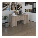 Kenzlife Ofis Masasi Kuma Kengo Crd 75*160*80 Rafli Dolap Ciftli Eskenar Bilgisayar Calisma Masasi