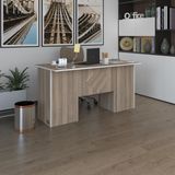 Kenzlife Ofis Masasi Kuma Kengo Crd 75*170*80 Rafli Dolap Ciftli Eskenar Bilgisayar Calisma Masasi