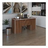 Kenzlife Ofis Masasi Kuma Kengo Cvz 75*150*60 Rafli Dolap Ciftli Eskenar Bilgisayar Calisma Masasi