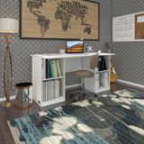 Kenzlife Ofis Masasi Masi Oka Byz 75*160*60 Rafli Dolap Ciftli Bilgisayar Calisma Masasi