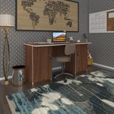 Kenzlife Ofis Masasi Masi Oka Cvz 75*170*60 Kilitli Kapakli Dolap Ciftli Bilgisayar Calisma Masasi