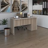 Kenzlife ofis masası miyamoto crd sol 75*110*80 kilitli kapaklı dolap bilgisayar çalışma masası - Beyaz - 75x170x60