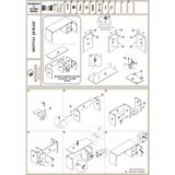 Kenzlife Ofis Masası Miyamoto Cvz Sağ 75*110*80 Raflı Dolap Bilgisayar Çalışma Masası - Ceviz - ebat