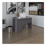 Kenzlife ofis masası miyamoto gri sağ 75*150*80 raflı dolap bilgisayar çalışma masası