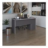 Kenzlife ofis masası miyamoto gri sol 75*120*80 kilitli kapaklı dolap bilgisayar çalışma masası
