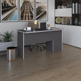 Kenzlife ofis masası miyamoto gri sol 75*130*80 raflı dolap bilgisayar çalışma masası